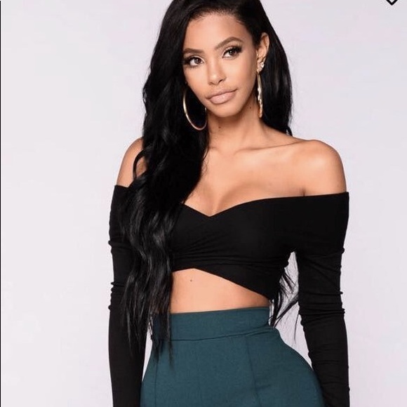 fashion nova off shoulder crop top